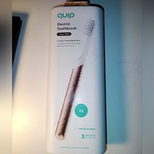 Copper Metal Electric Toothbrush - Soft Brush Head
